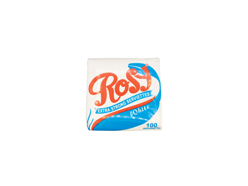 Rosy White Serviettes 100 Sheets