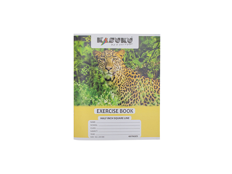 Kasuku Half Inch Square Line Exercise Book A5 (48 Pages)