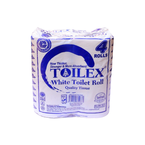 Toilex White Toilet Roll 4 Pack