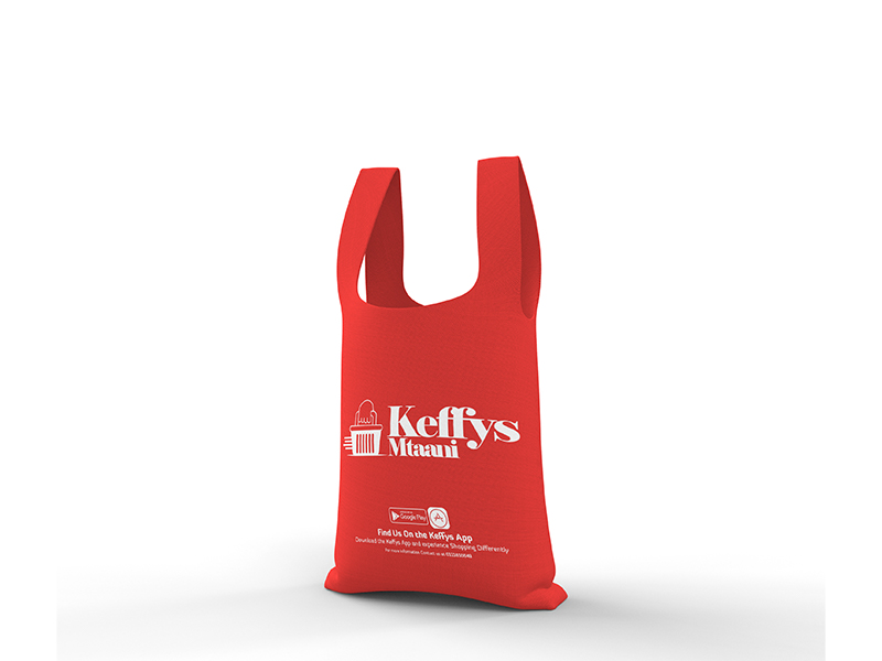 Keffys Mtaani Non-Woven Red Packaging Bag #2